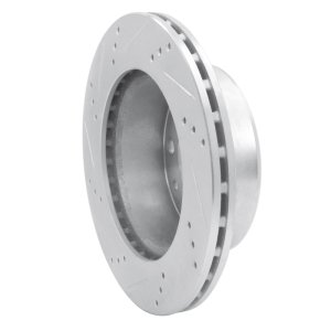 Dodge Sprinter 3500 Brake Rotor (1) - Front Right - R1 Concepts - Drilled & Slotted - Silver - `02-`06